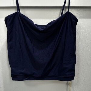 NWT Aerie Smoothez Navy cropped tank SzM